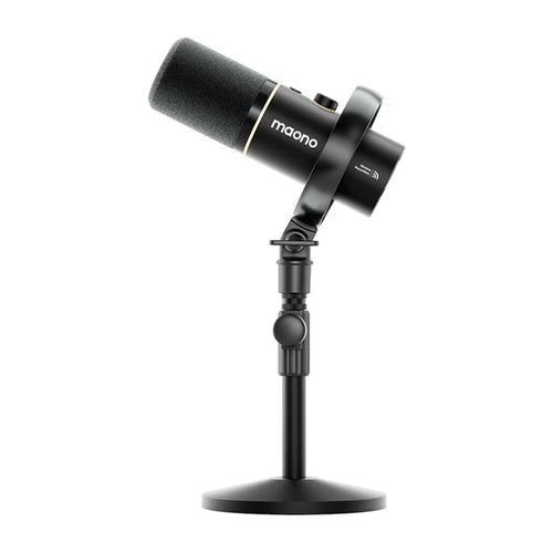 Maono PD200W - Microphone dynamique sans fil USB et XLR, RVB, noir