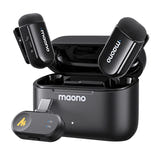 Maono WM622 PC2 - Microphone cravate sans fil USB-C, 2 émetteurs avec aimants et tour de cou : de fixation vêtement