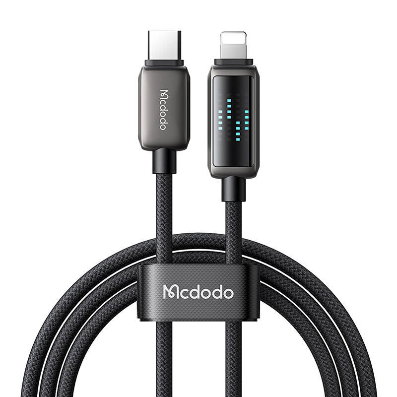 Mcdodo CA-2630 - Câble USB-C vers Lightning 36 W avec écran LED, 1,2 m - visuel 1