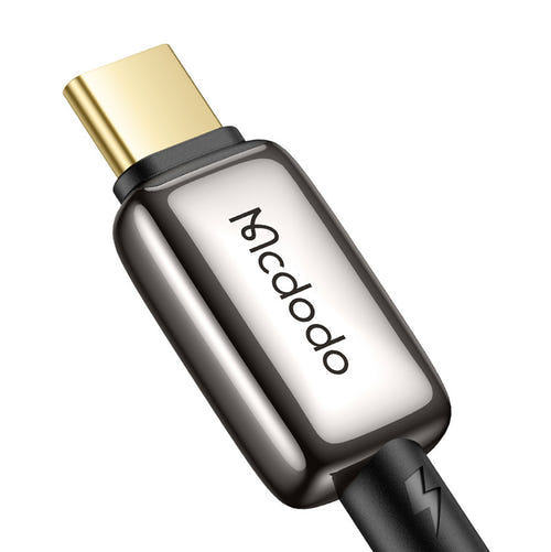 Mcdodo CA-6670 - Câble USB-C vers Lightning 36 W tressé, 1,2 m : connecteur Lightning contacts dorés