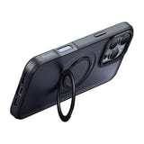 Mcdodo PC-4933 - Coque MagSafe avec béquille rotative pour iPhone 16 Pro Max : dos mat anti traces