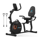 MERACH MR-S23B1 - vélo semi-allongé avec résistance magnétique 8 niveaux : vue côté
