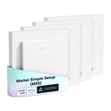 Meross MRS105MA-EU - Lot de 4 interrupteurs encastrés pour stores Matter : interrupteur store Matter
