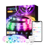 Meross MSL320 - Ruban LED connecté Wi-Fi RGB 2 x 5 m : contrôleur WiFi et accessoires