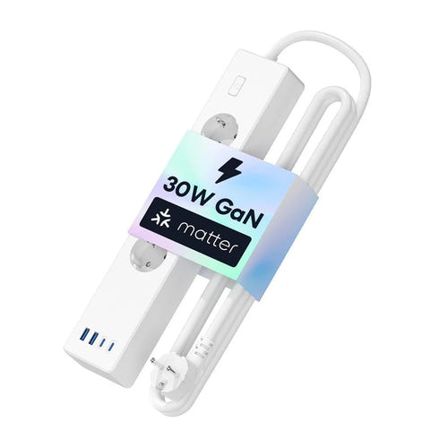 Meross MSP844 - Multiprise connectée Matter avec charge rapide : ports USB-C et USB-A