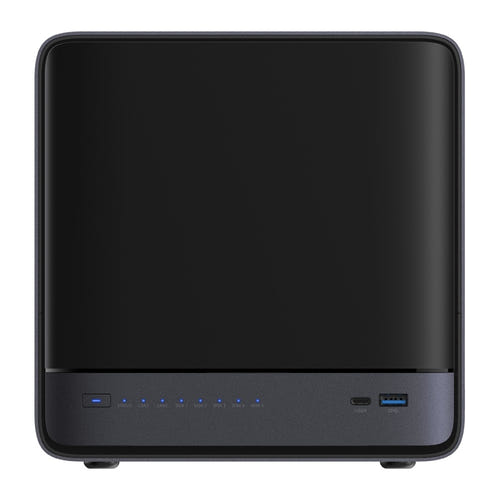 Minis Forum NAS N5 Air - Serveur de stockage Ryzen 7 255, 16 Go et 64 Go : façade cinq baies
