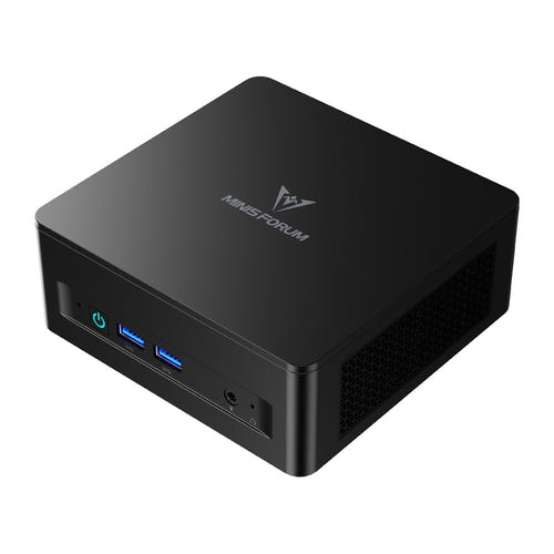 Minis Forum UM760 Slim - Mini PC AMD Ryzen 5 7640HS (barebone) : façade USB Clear CMOS