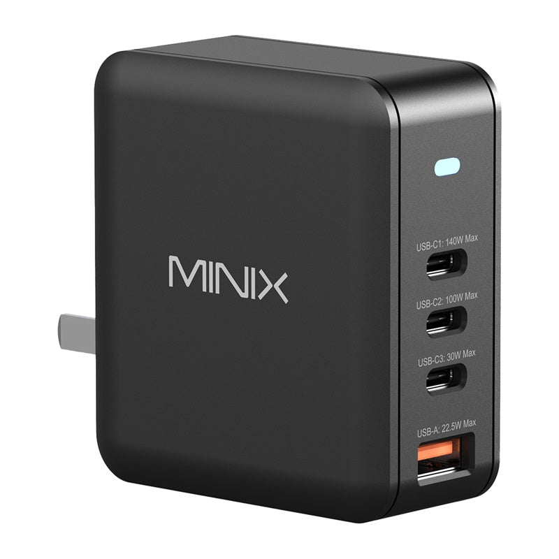 Minix P165 - Chargeur secteur GaN 165 W, 3 USB-C et 1 USB-A - visuel 1