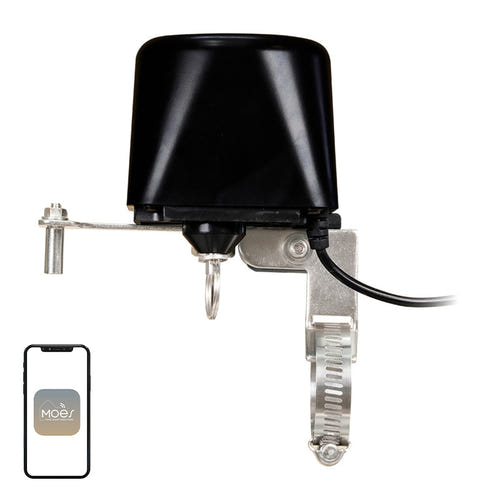 Moes WV-LZ-BK - vanne d'eau et de gaz connectée Wi-Fi : noire