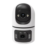 Moes WCM-Q09 - Caméra de surveillance IP double objectif : blanche WiFi 6