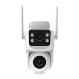 Moes WCM-Q29 - Caméra de surveillance extérieure double objectif Wi-Fi : vue nocturne vision couleur