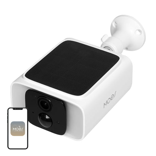 Moes WCM-S26 - Caméra de surveillance solaire 4MP double bande : extérieure