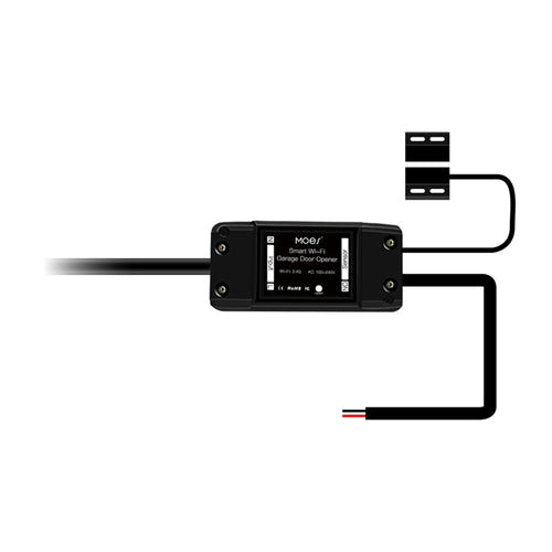 Moes WM-102 - Contrôleur de porte de garage connecté Wi-Fi : capteur position porte câbles
