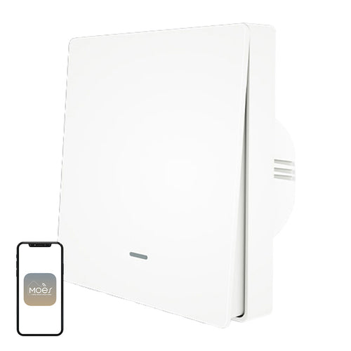 Moes ZS-B-EU1 - Interrupteur connecté ZigBee monocanal : mural blanc