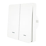 Moes ZS-B-EU2 - Interrupteur ZigBee 2 canaux sans neutre : façade deux boutons