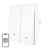 Moes ZS-B-EU2 - Interrupteur ZigBee 2 canaux sans neutre : blanc