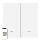 Moes ZT-B-EU2 - Interrupteur connecté ZigBee à 2 boutons : blanc