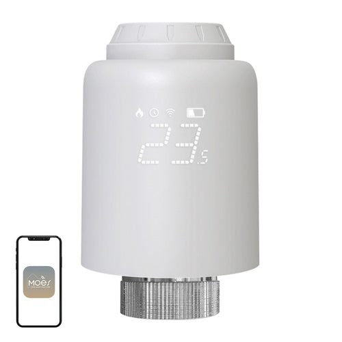 Moes ZTRV-PJ-601-MS - Tête thermostatique connectée : radiateur blanc