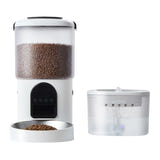 MOVA DuoCare - distributeur de croquettes et fontaine à eau pour chat et petit chien : filtrée