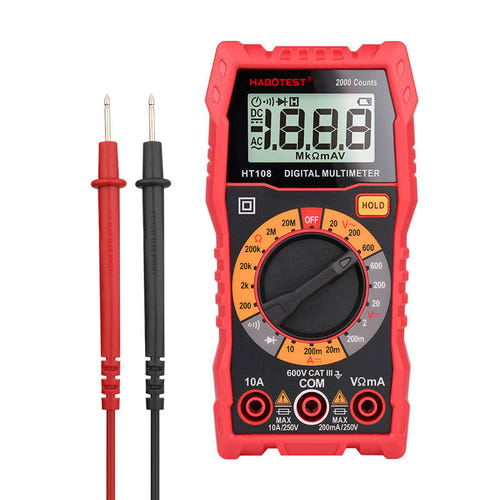 Habotest HT108L - multimètre numérique universel True RMS compact
