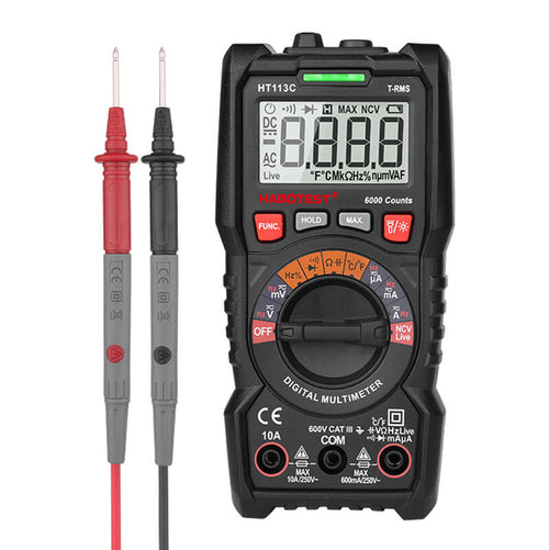 Habotest HT113C - multimètre numérique True RMS avec NCV et lampe