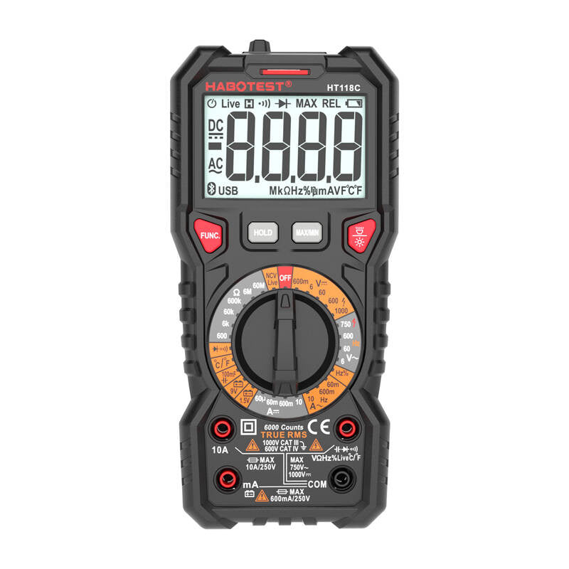 Habotest HT118C - multimètre numérique True RMS avec test de piles et NCV - visuel 1
