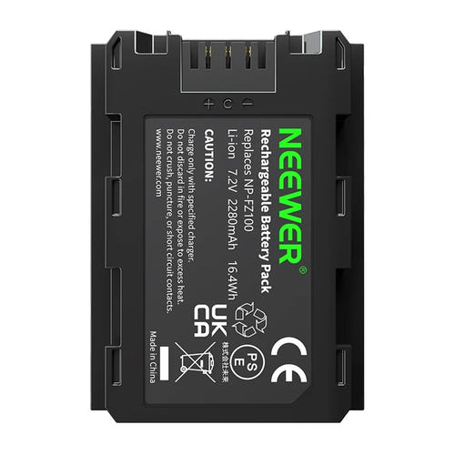 Neewer - Batterie NP-FZ100 2280 mAh de remplacement pour hybrides Sony : contacts batterie détail