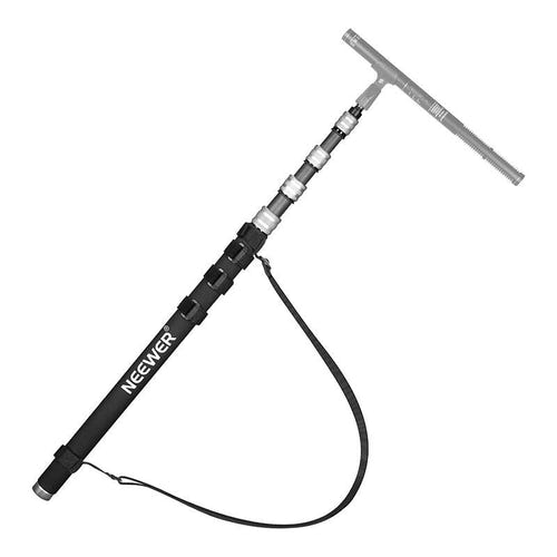 Neewer MS-300C - perche de microphone télescopique en fibre de carbone, 300 cm, argent : micro Neewer carbone argent