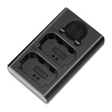 Neewer - Chargeur double DL-FZ100 pour batteries Sony NP-FZ100 : emplacement batteries