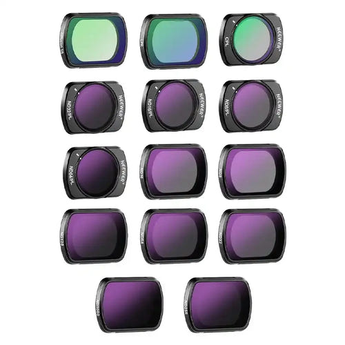 Neewer - Kit de filtres magnétiques FL-P10 pour DJI Osmo Pocket 3 (14 filtres ND, ND/PL, CPL, LPR, diffusion) : ensemble