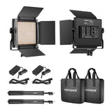 Neewer - Kit studio 660 Bi-Color : 2 panneaux LED 40 W + trépieds + volets : détail