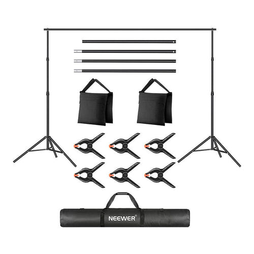 Neewer - Kit support de fond photo réglable (jusqu'à 2,1 m × 3 m) : vue ensemble