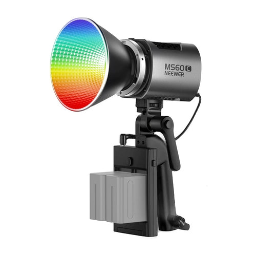 Neewer - Lampe LED MS60C RGB 65 W (41 000 lux à 0,5 m, monture Bowens) : vue ensemble
