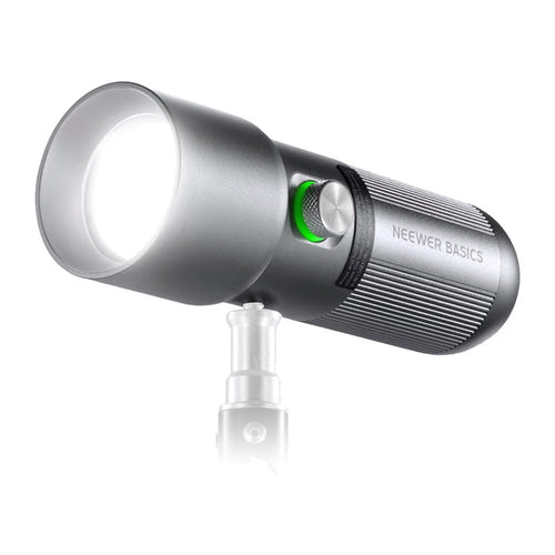 Neewer - Lampe LED portable BASICS FL10 avec zoom et 20 filtres Gobo : vue ensemble