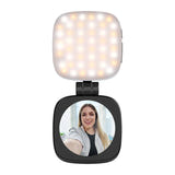 Neewer NL48B - Lampe selfie magnétique 48 LED avec miroir, CRI 95 (noir) : noire
