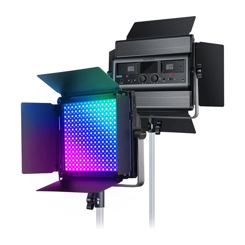Neewer - Panneau LED RGB1200 60 W (1056 LED, 2500 à 8500 K, volets et diffuseur) : vue ensemble