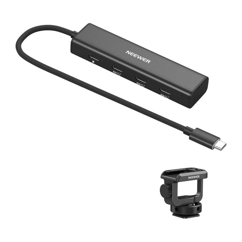 Neewer PS020E - hub USB-C 4 ports 10 Gb/s avec fixation griffe : adaptateur griffe