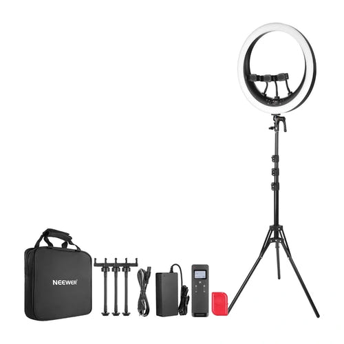 Neewer RP19H - ring light LED 19 pouces avec trépied et 3 supports smartphone - visuel 2