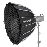 Neewer - Softbox parabolique 85 cm monture Bowens (grille et 2 diffuseurs) : vue ensemble