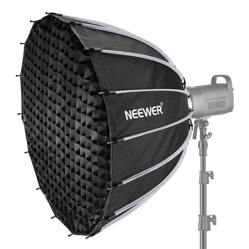Neewer - Softbox parabolique 85 cm monture Bowens (grille et 2 diffuseurs) : vue ensemble