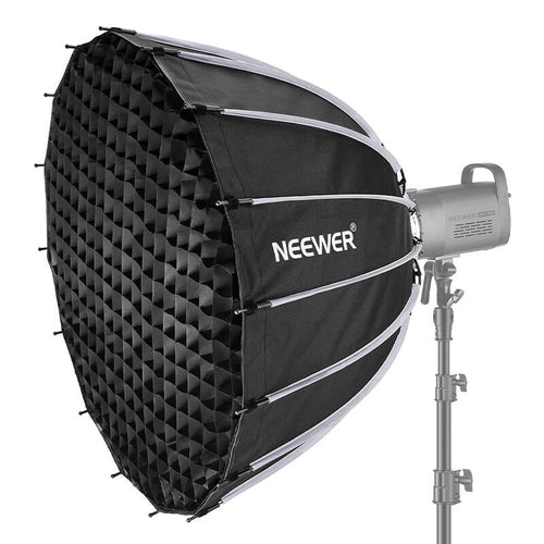 Neewer - Softbox parabolique 85 cm monture Bowens (grille et 2 diffuseurs) : vue ensemble
