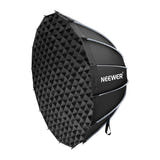 Neewer - Softbox parabolique SF120Q 120 cm (grille, 2 diffuseurs, Bowens) : vue ensemble