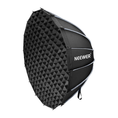 Neewer - Softbox parabolique SF120Q 120 cm (grille, 2 diffuseurs, Bowens) : vue ensemble