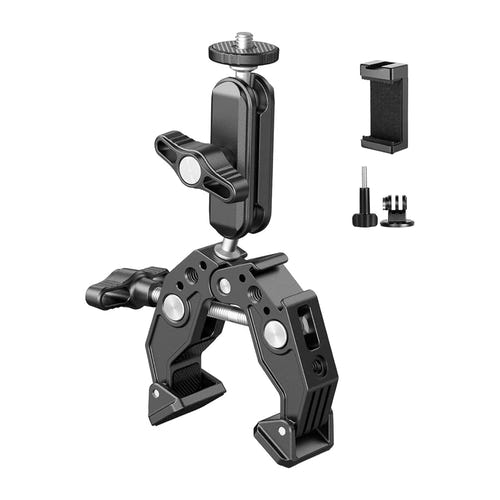 Neewer ST83 - pince Super Clamp avec bras magique 360° et support smartphone : kit support smartphone caméra action