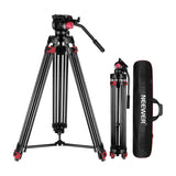 Neewer - Trépied vidéo TP-M200 avec tête fluide et base bol 70 mm (88 à 200 cm) : tpm200 vue ensemble