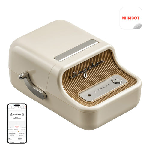 NIIMBOT B21 Pro - Imprimante d'étiquettes thermique portable (crème) : rétro crème