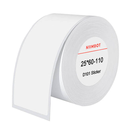 NIIMBOT - 110 étiquettes thermiques 25x60 mm blanches pour D101