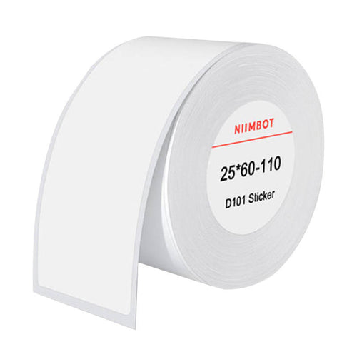 NIIMBOT - 110 étiquettes thermiques 25x60 mm blanches pour D101