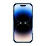 Nillkin CamShield Pro - Coque iPhone 16 Pro Max avec cache objectif (bleue) : ouvert