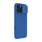 Nillkin CamShield Pro - Coque iPhone 16 Pro Max avec cache objectif (bleue) : passage dragonne cordon